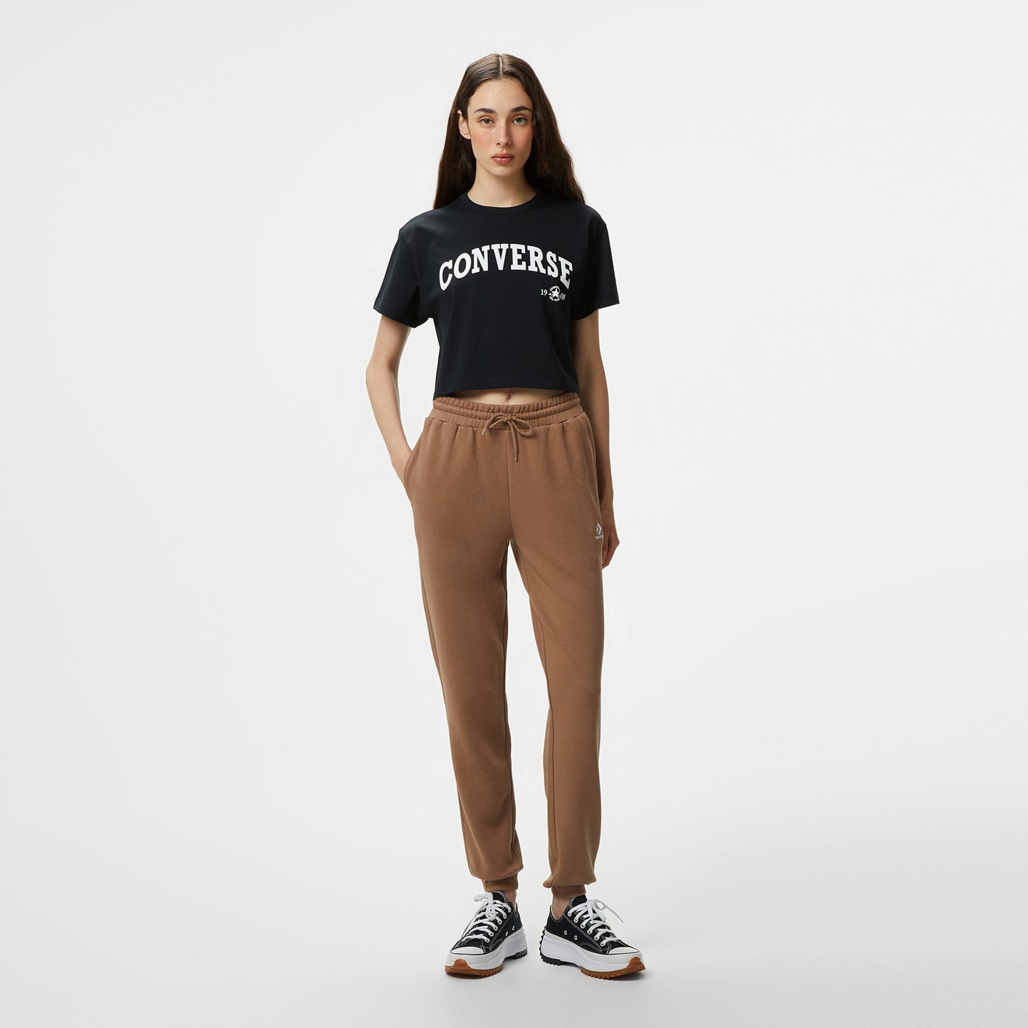 Converse Retro Chuck Kadın Siyah T-shirt