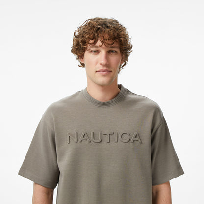 Nautica Erkek Kahverengi Regular Fit Baskılı T-shirt