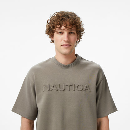 Nautica Erkek Kahverengi Regular Fit Baskılı T-shirt