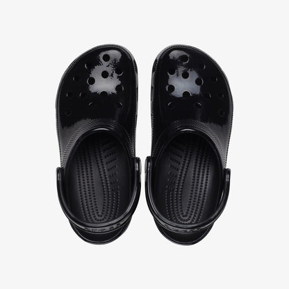 Crocs Classic High Shine Kadın Siyah Terlik