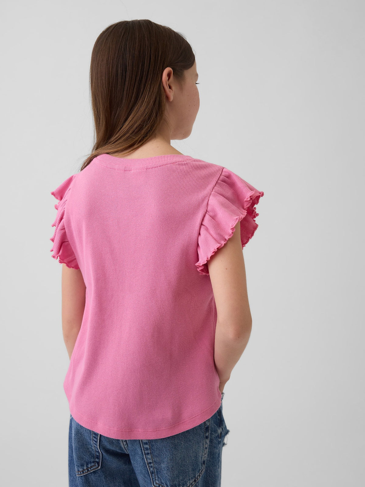 Pembe Arch Logo Ruffle T-shirt