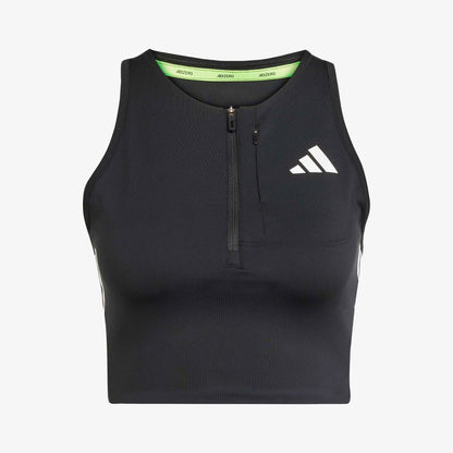 Adidas Adizero Crop Kadın Siyah Kısa Kollu Atlet