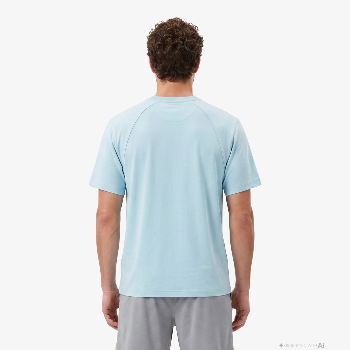 Calvin Klein Crew Neck Erkek Mavi T-shirt