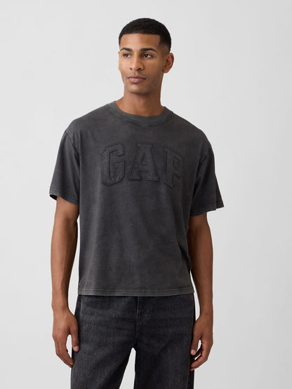 Siyah Everyday Soft Boxy Gap Logo T-shirt