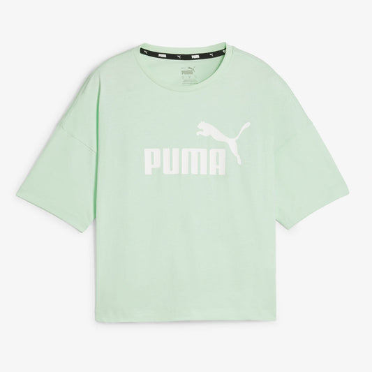 Puma Essentials Cropped Logo Kadın Beyaz T-shirt