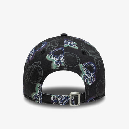 New Era Space All Over Print Çocuk Siyah Şapka