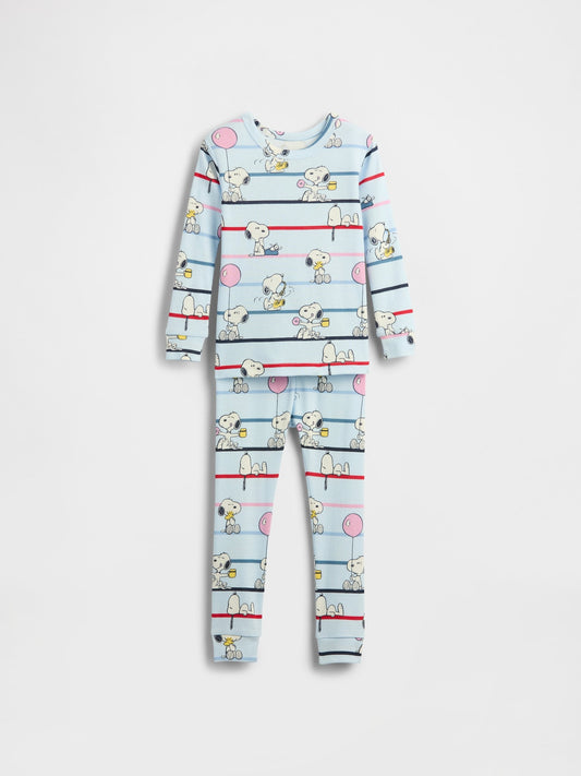 Kırık Beyaz Snoopy Brushed Organik Pamuk Pijama Takımı