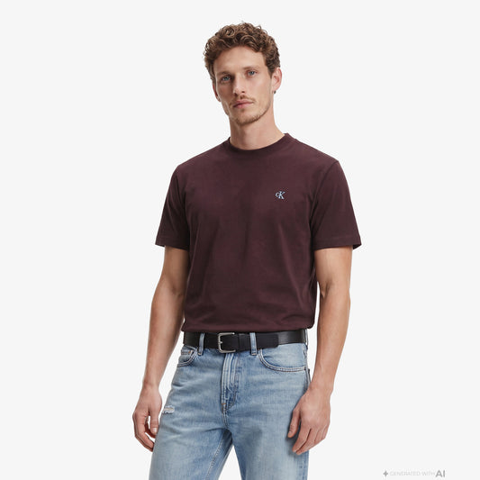 Calvin Klein Easy Monogram Erkek Kahverengi T-shirt