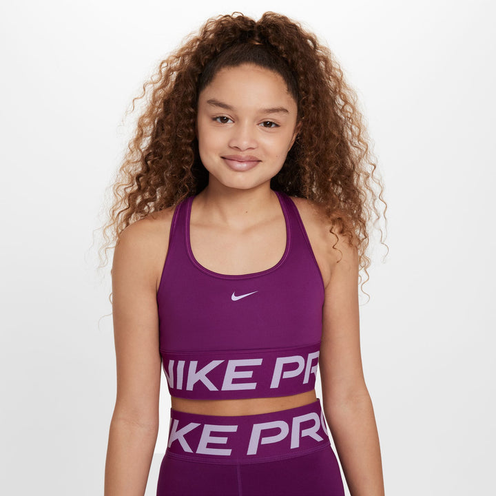 Nike Pro Swoosh Çocuk Mor Bra