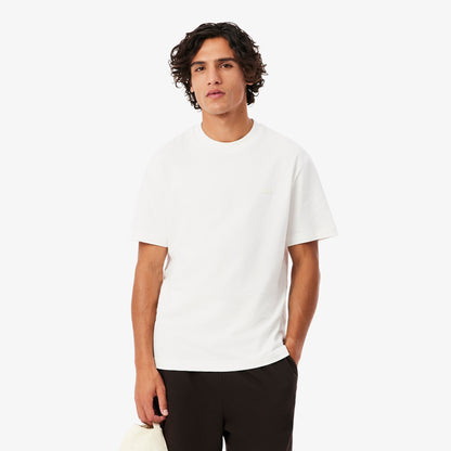 Lacoste Erkek Classic Fit Bisiklet Yaka Beyaz T-shirt