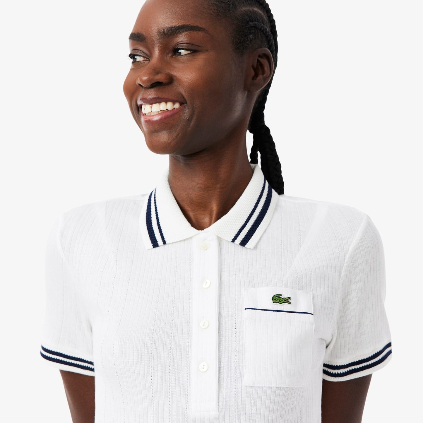 Lacoste Slim Fit Kadın Beyaz Polo