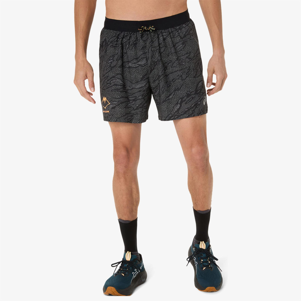 Asics Fujitrail All Over Print 5in Erkek Siyah Şort