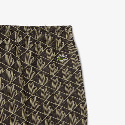 Lacoste Kadın Flare Fit Monogram Kahverengi Eşofman Altı