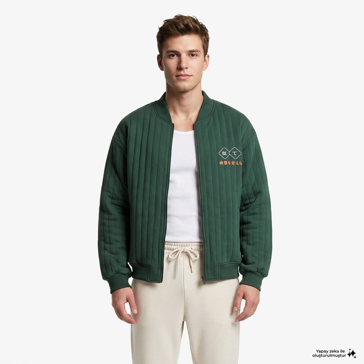 United4 Regular Fit Erkek Yeşil Mont