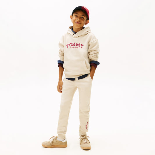 Tommy Hilfiger Monotype Print Graphic Çocuk Bej Eşofman Altı