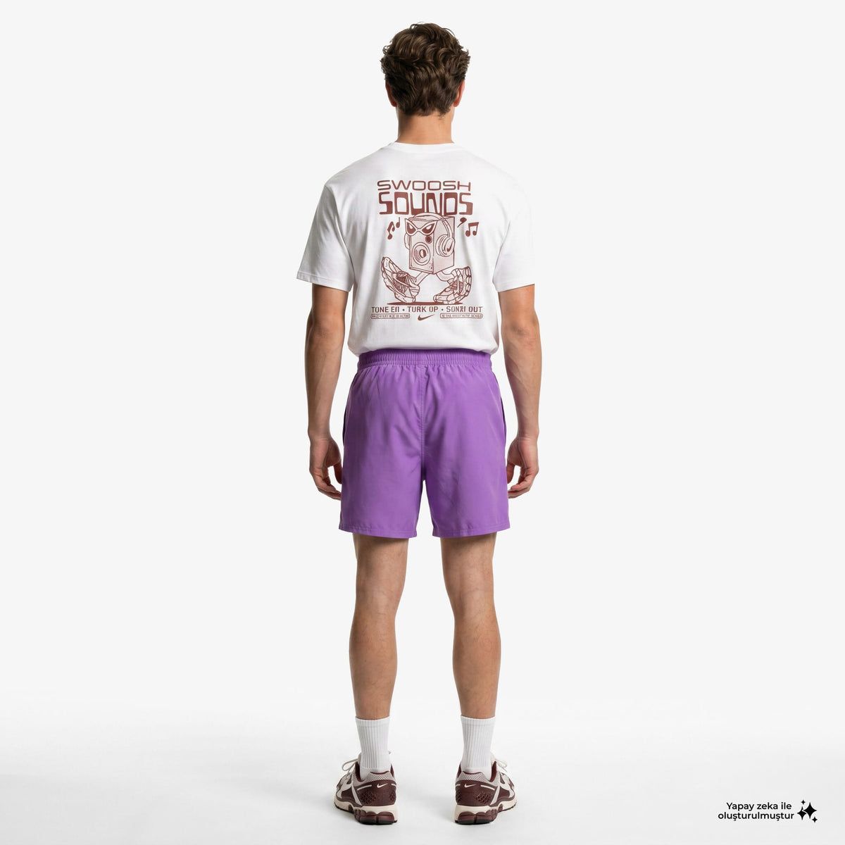 Nike Swim Breaker Solid Essential Erkek Mor Deniz Şortu