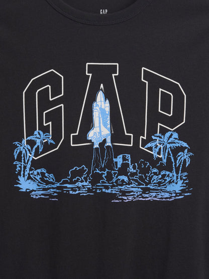 Siyah Gap Logo T-shirt