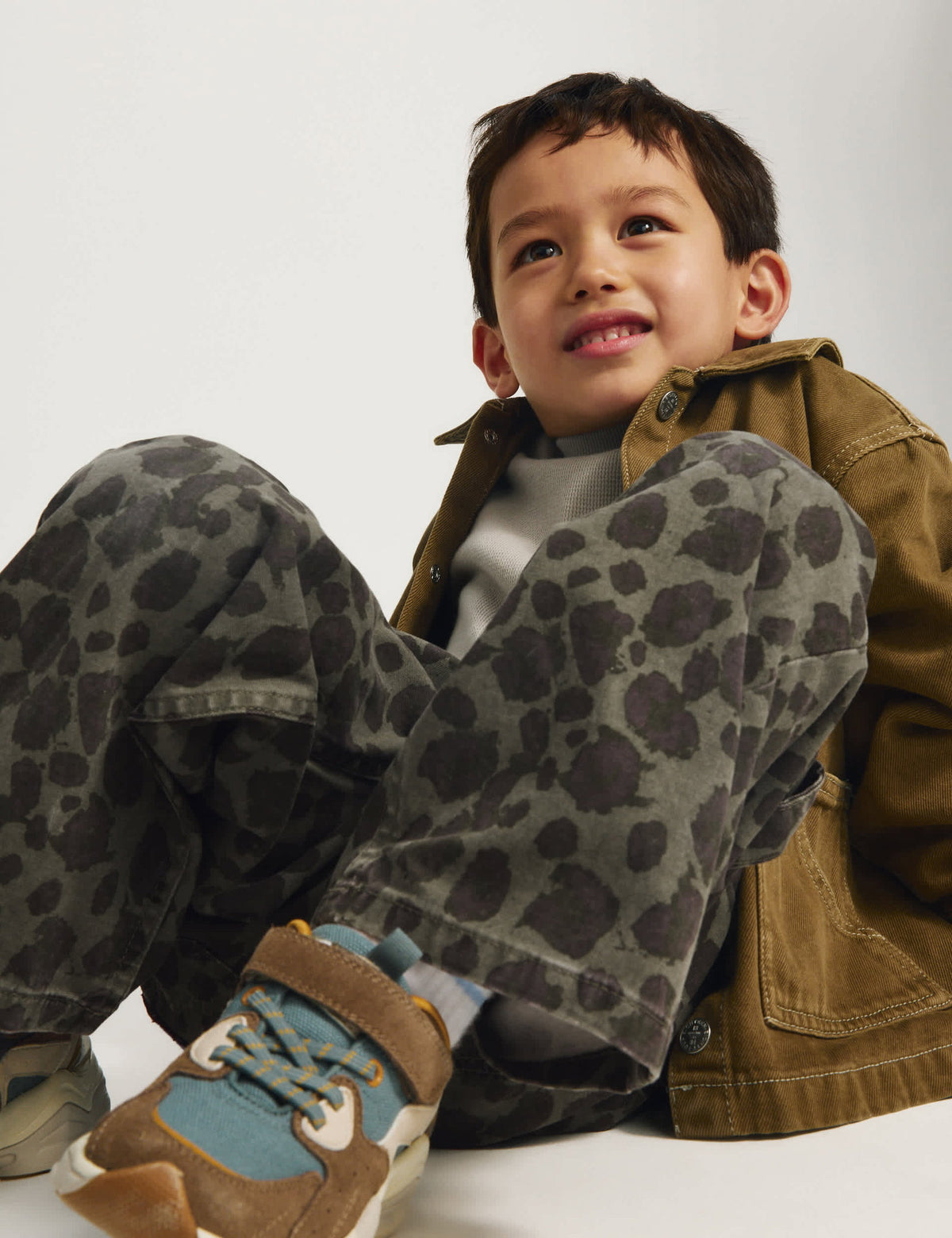 Leopar Desenli Çocuk Jean