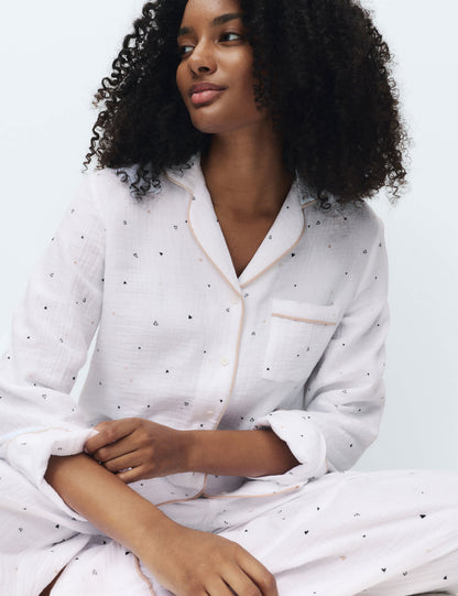 Kalp Detaylı Pijama Takımı