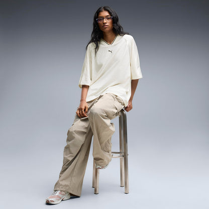 Puma Lace Pack Oversized Jersey Kadın Beyaz T-shirt