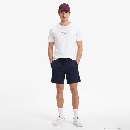 Tommy Hilfiger Brand Love Erkek Beyaz T-shirt