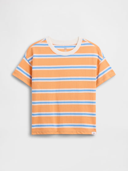 Turuncu Bisiklet Yaka Cepli T-shirt