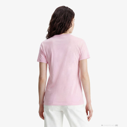 Calvin Klein 20s Classic Logo Kadın Pembe T-shirt