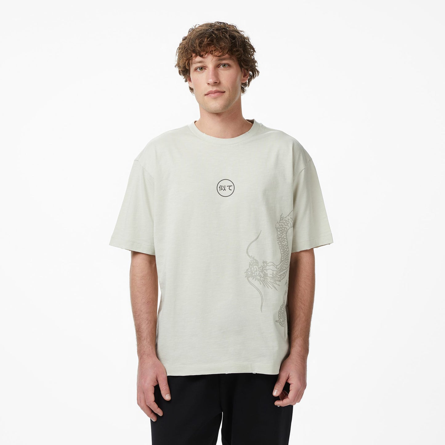 United4 Regular Fit Erkek Krem T-shirt