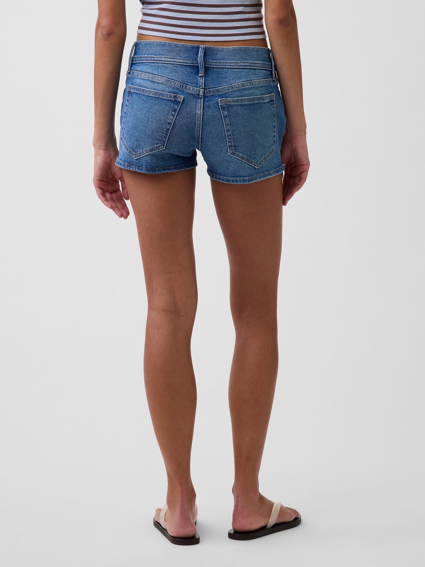 Mavi 3 Low Rise Lace-up Denim Şort