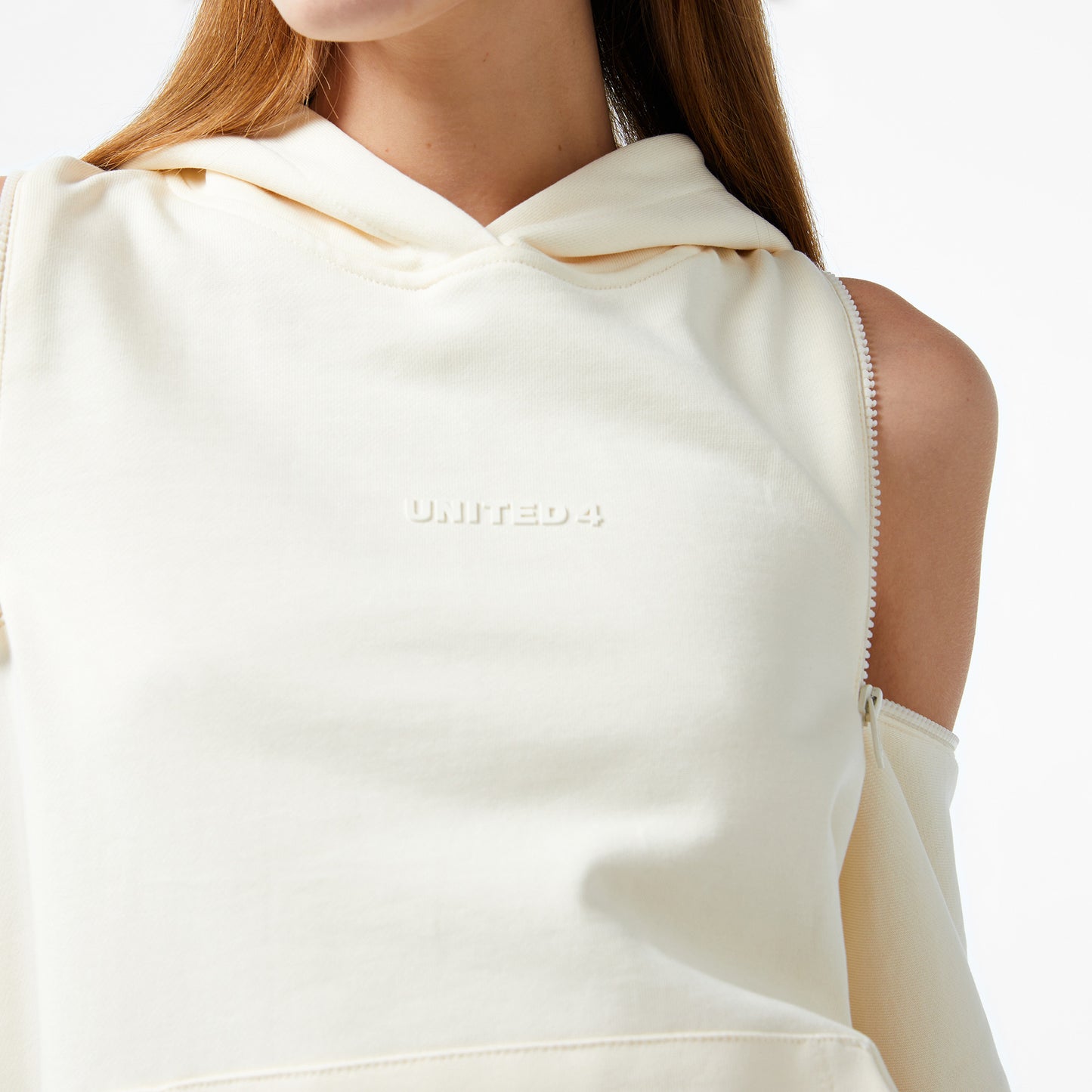 United4 Classic Kadın Krem Sweatshirt
