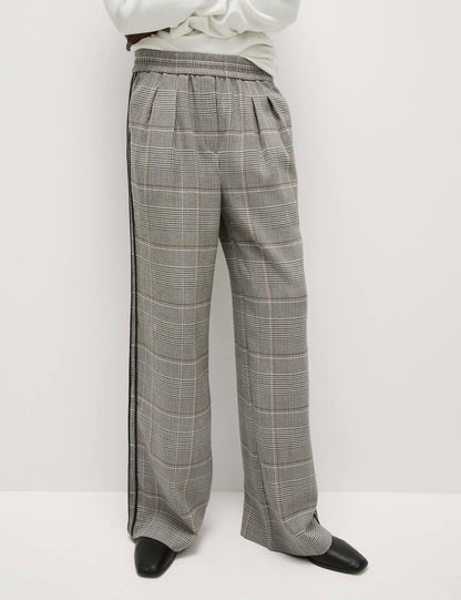 Şerit Detaylı Wide Leg Pantolon