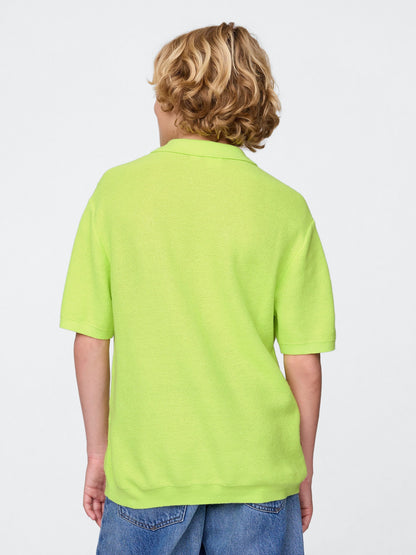 Sarı Relaxed Sweatshirt Polo T-shirt