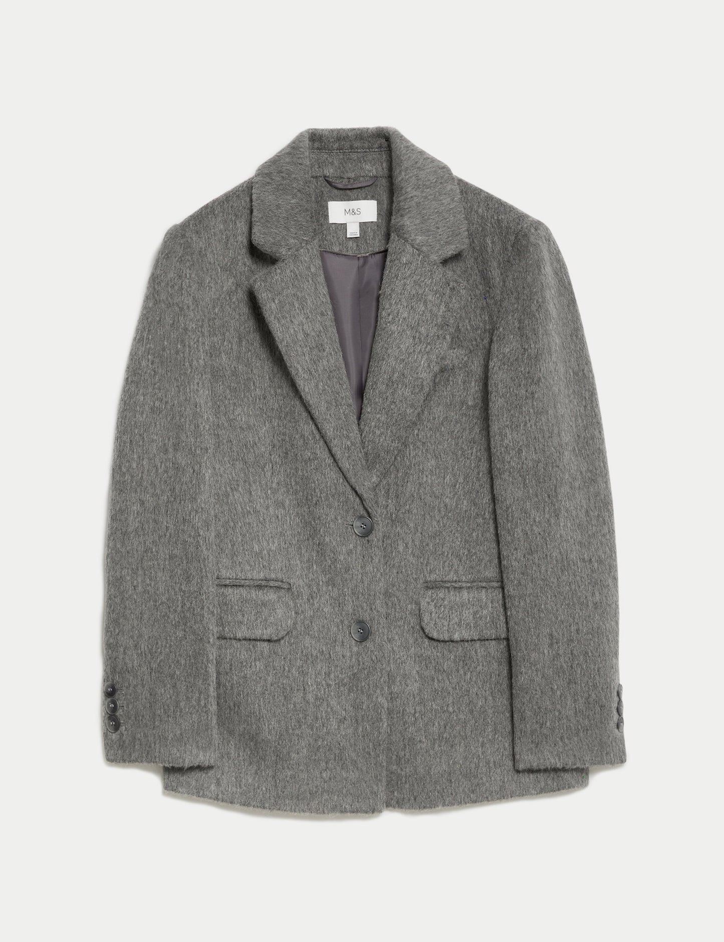 Yünlü Dokulu Blazer Ceket