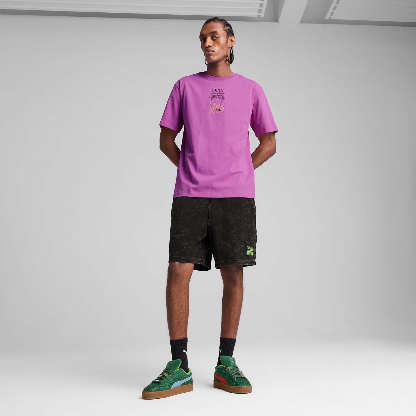 Puma X Tmnt Graphic Erkek Mor T-shirt