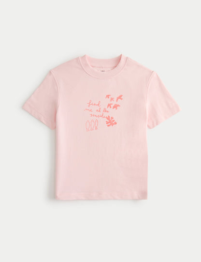 Pamuklu Desenli T-shirt
