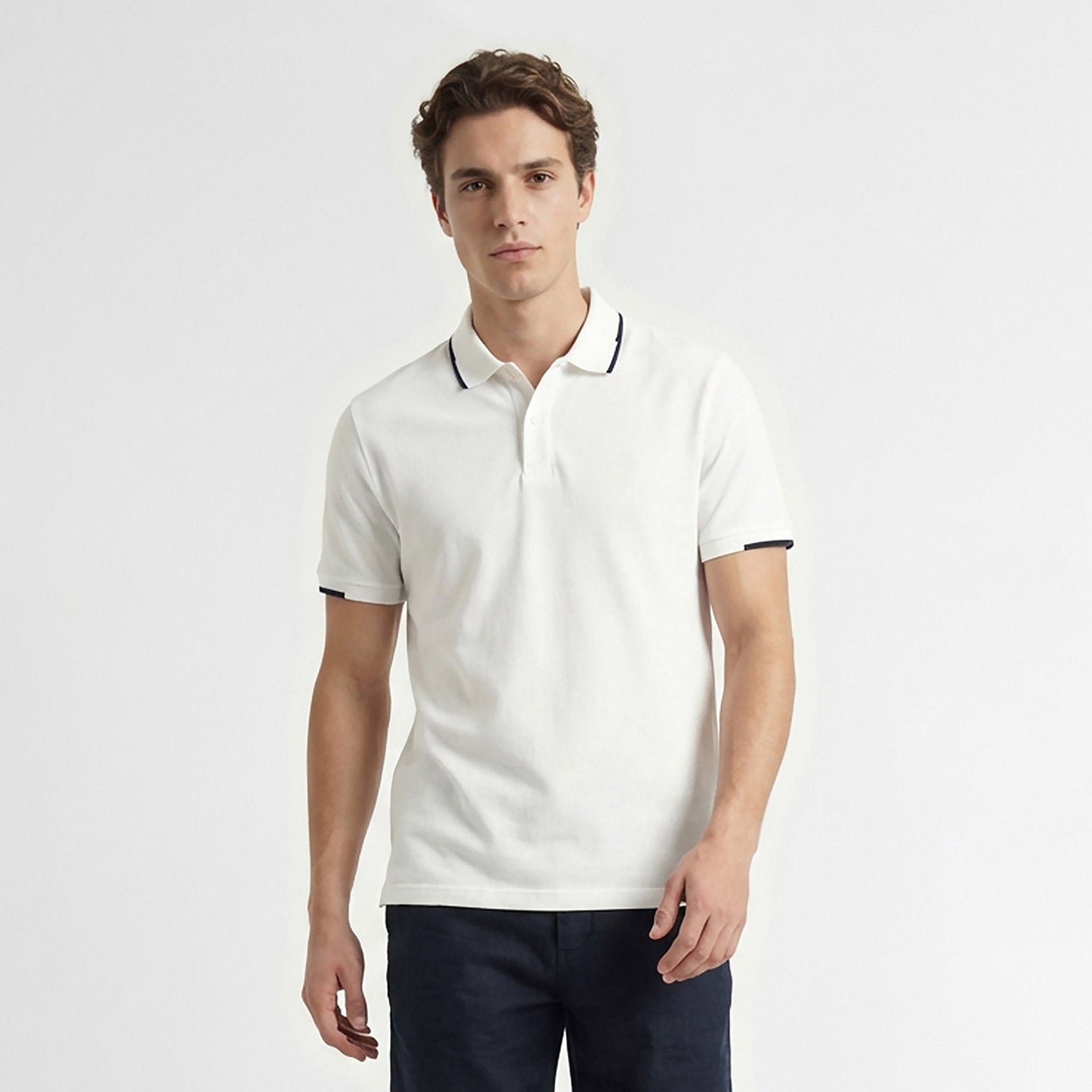 Nautica Erkek Beyaz Regular Fit Polo Yaka T-shirt