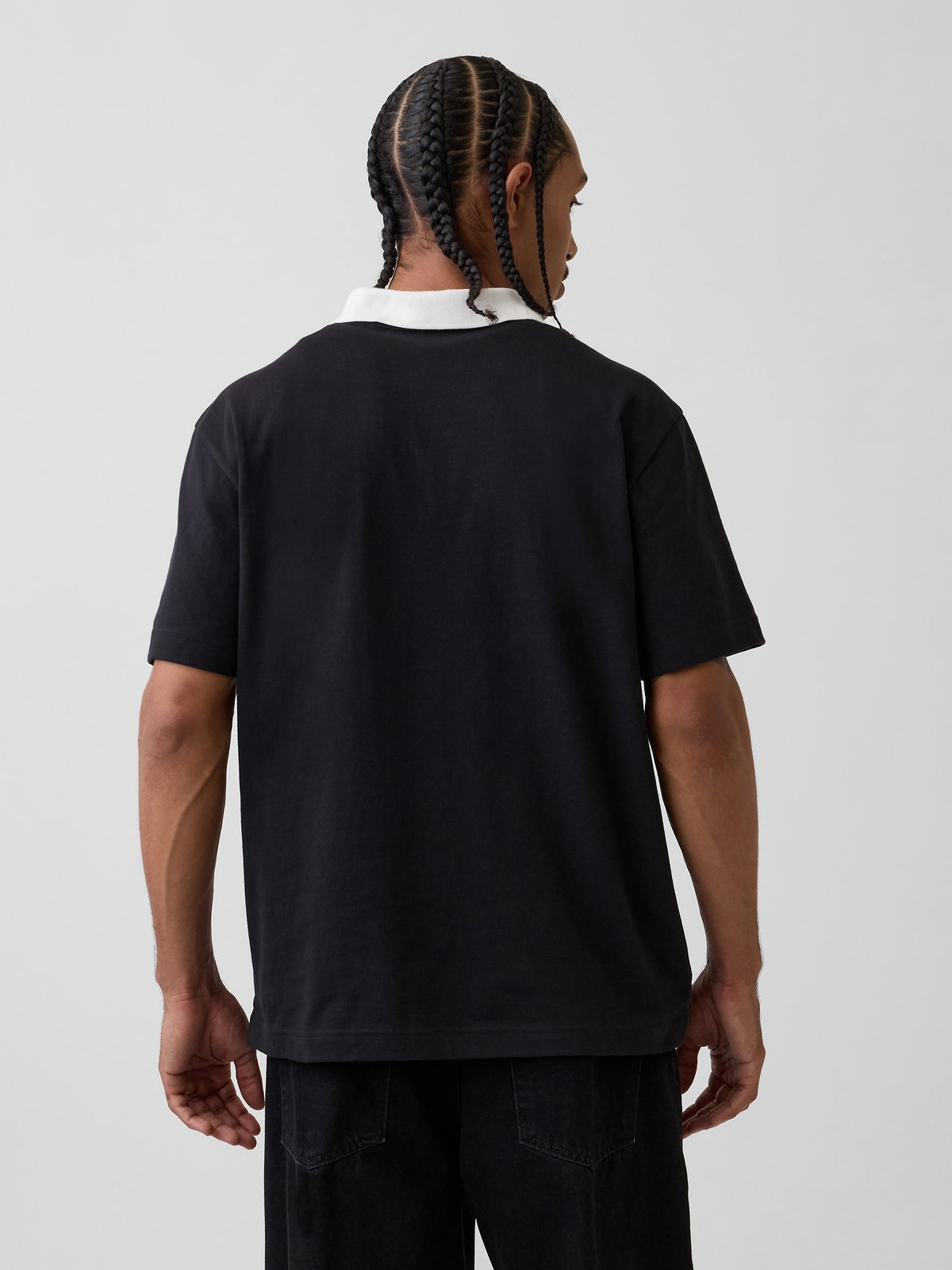 Beyaz Relaxed Gap Logo Rugby Polo T-shirt