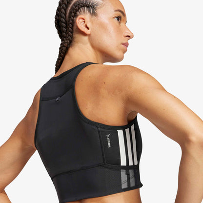 Adidas Adizero Crop Kadın Siyah Kısa Kollu Atlet