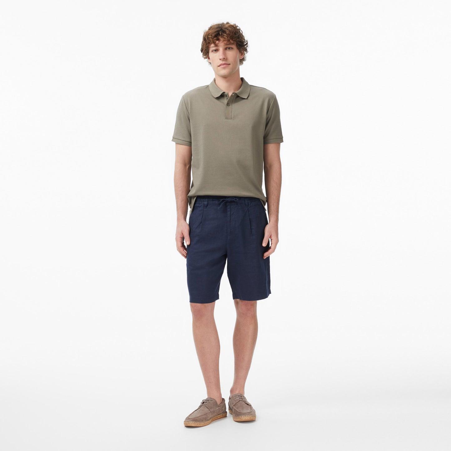 Nautica Erkek Lacivert Regular Fit Keten Şort