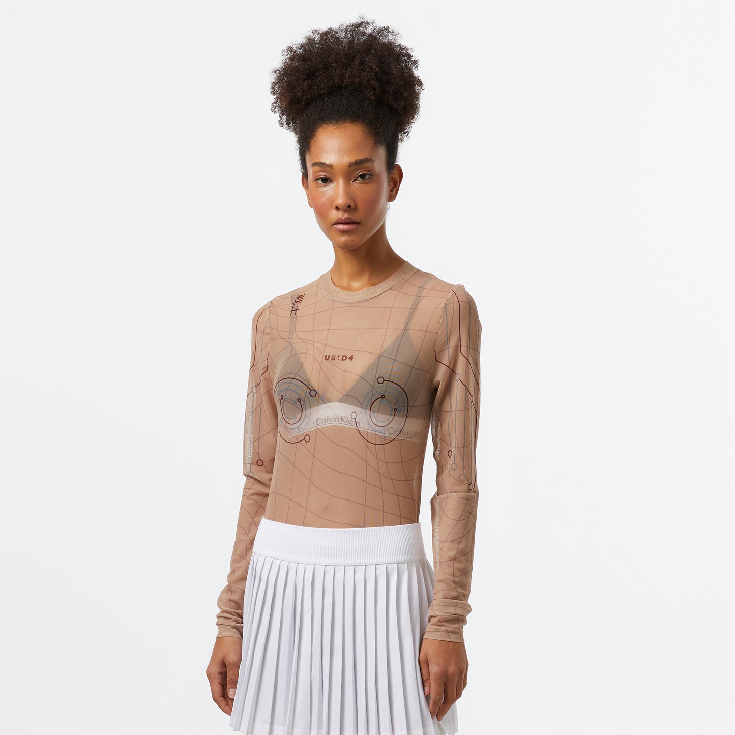 United4 Kadın Krem Bodysuit