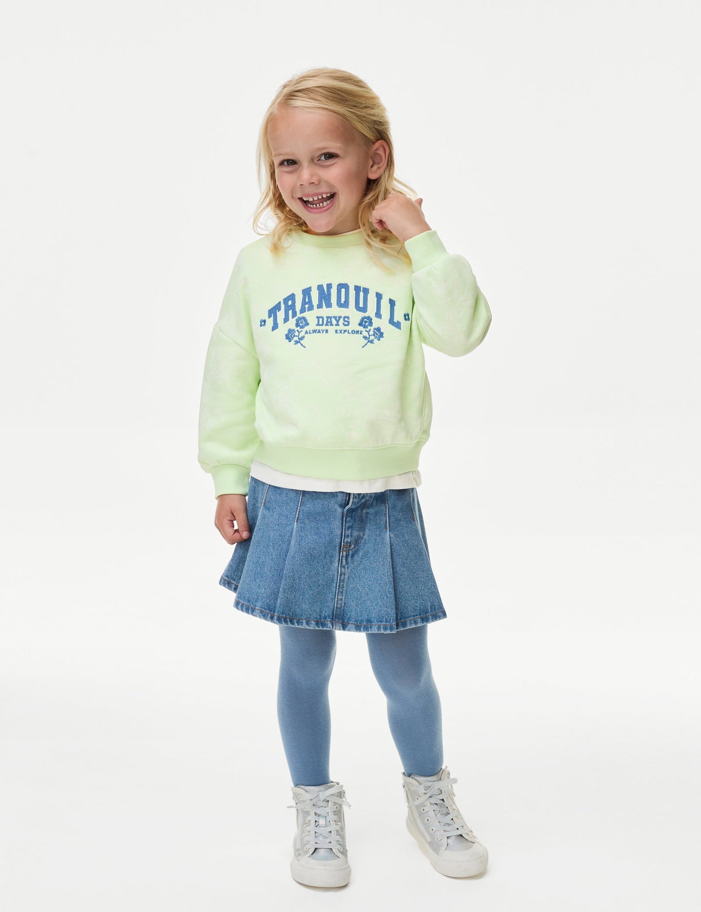 Batik Desenli Sweatshirt (2-8 Yaş)