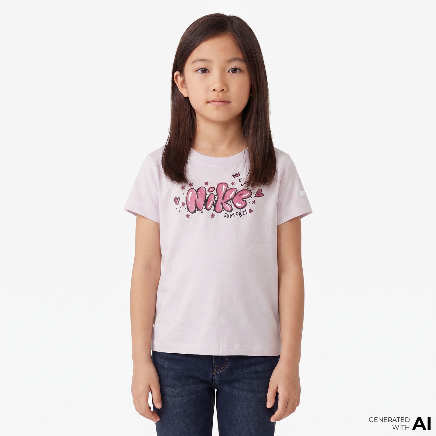 Nike Essentials Aop Ringlet Çocuk Mor T-shirt