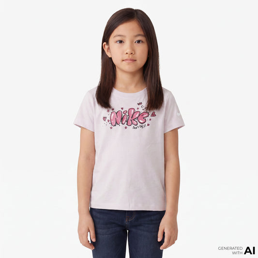 Nike Essentials Aop Ringlet Çocuk Mor T-shirt