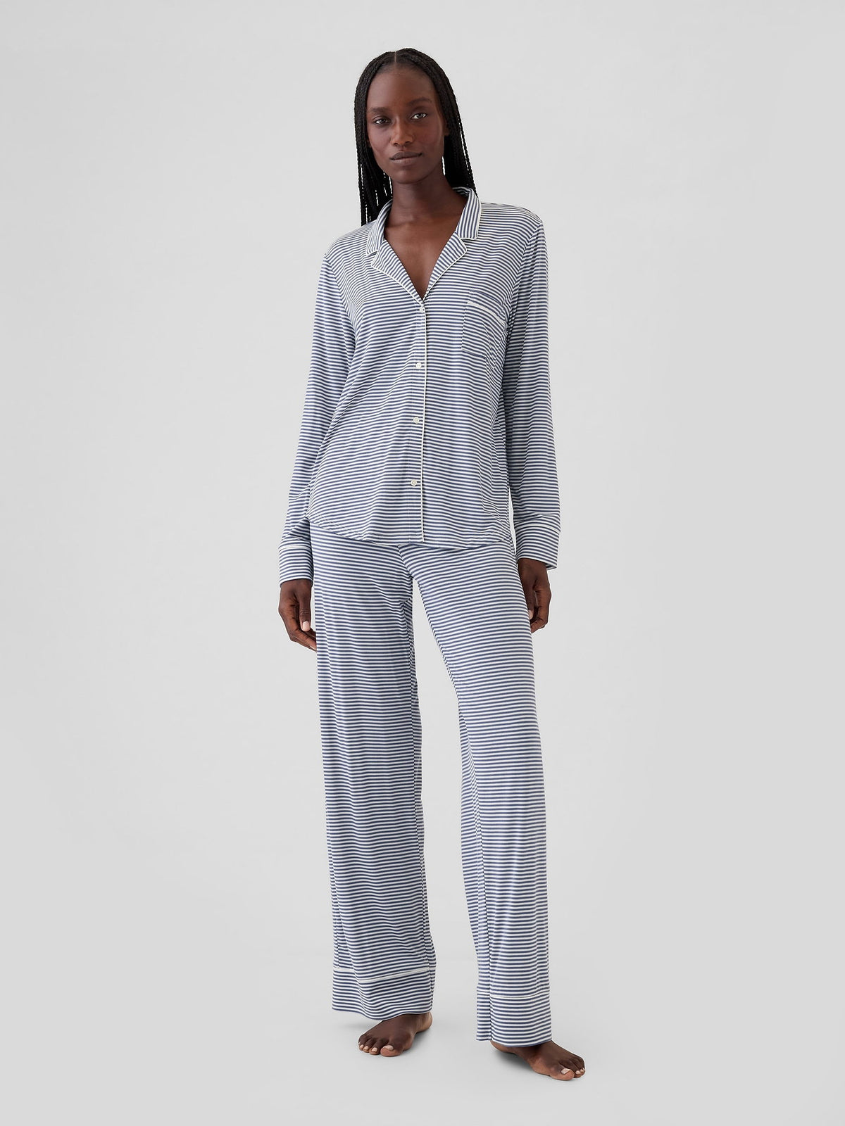 Mavi Modal Pijama Üstü