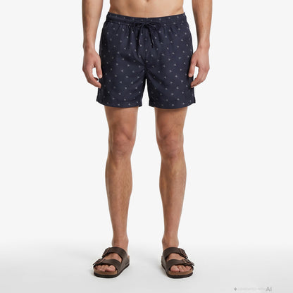 Calvin Klein Medium Drawstring Covered Erkek Mavi Deniz Şortu