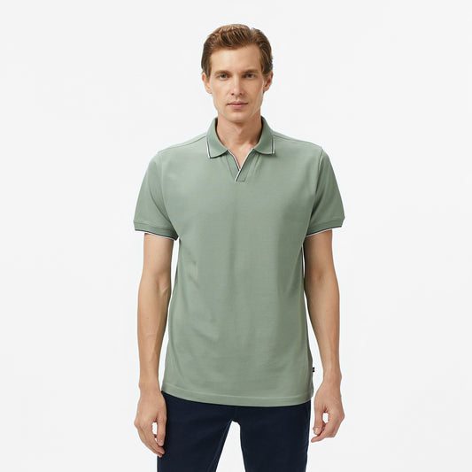 Nautica Erkek Yeşil Classic Fit Polo Yaka T-shirt