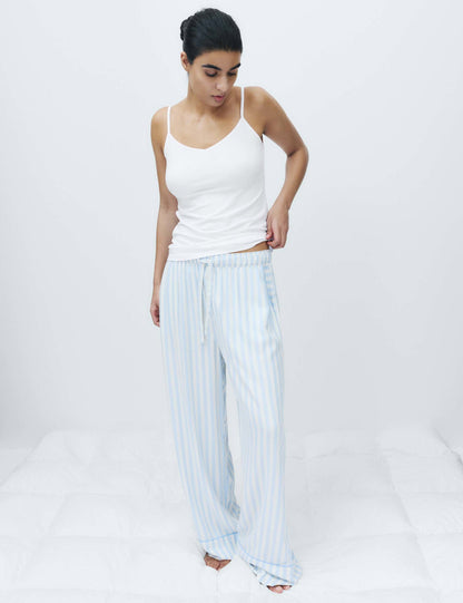 2’li Twill Geniş Paça Pijama Altı