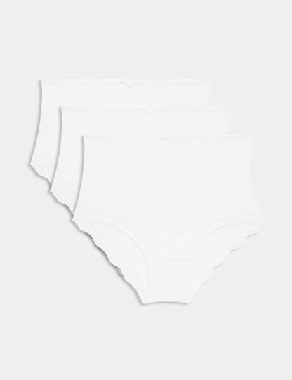 3’lü Dantelli Full Brief Külot