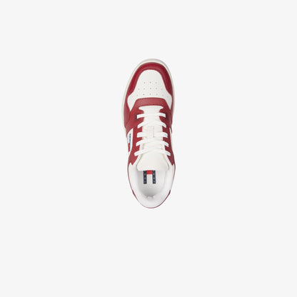 Tommy Hilfiger Jeans Cupsole Leather Kadın Kırmızı Spor Ayakkabı