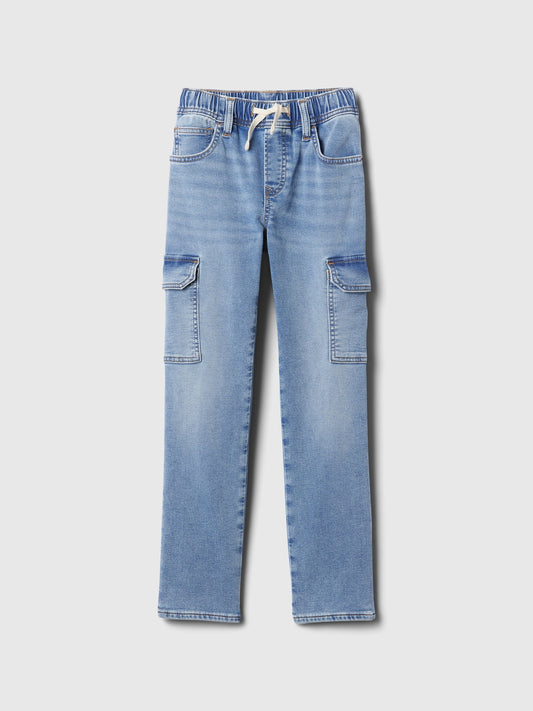 Açık Mavi Supersoft Original Straight Kargo Pull-on Jean Pantolon